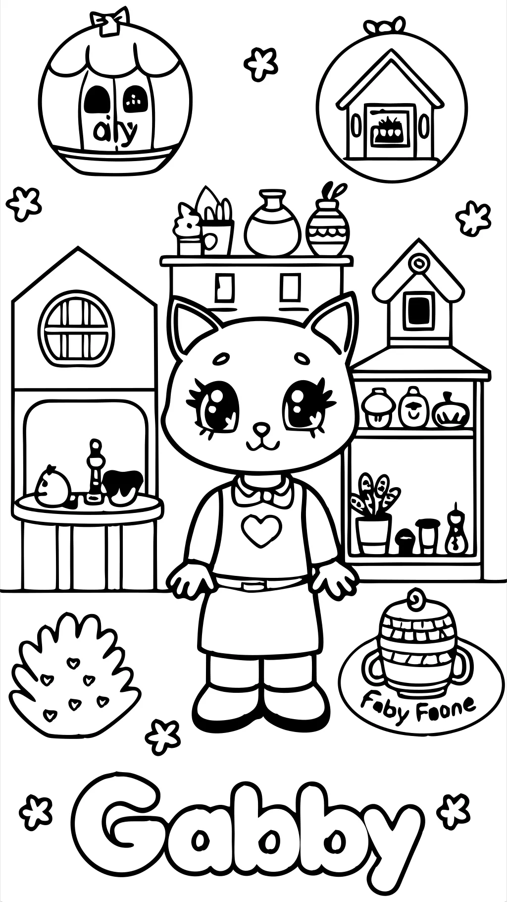 coloriages de maison de poupée gabbys